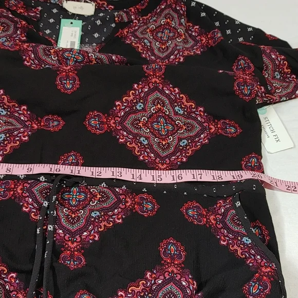 En Elly/Stitch Fix Abey Tie Waist Tunic Top - Picture 7 of 9